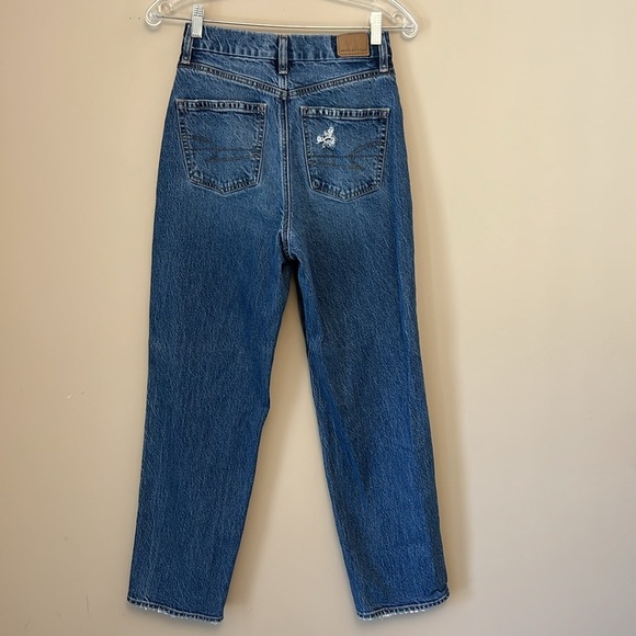 American Eagle Outfitters Curvy 90s Straight Women's Blue Jeans size 4 - Picture 4 of 7